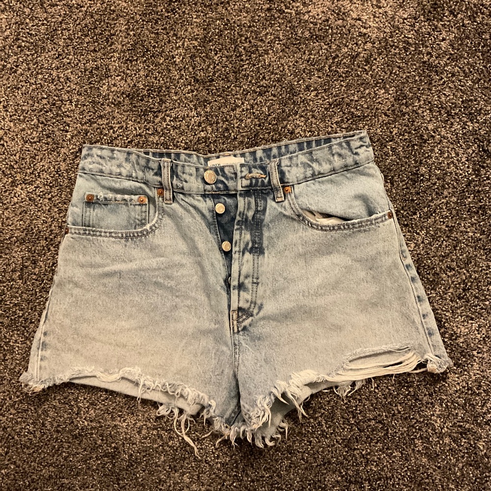 Zara High Waisted Mom Shorts